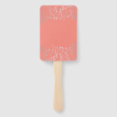 Hochzeitsmenüs mit Silber und Blush Fächer (Rückseite)