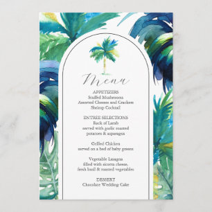 Hochzeitsmenüs mit tropischen Roosterhochzeiten Menükarte