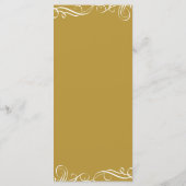 Hochzeitsmenüs | Moderne Typografie (Gold) Menükarte (Rückseite)