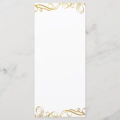 Hochzeitsmenüs | Moderne Typografie (Goldfolie) Menükarte (Rückseite)