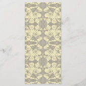 Hochzeitsmenüs von Elfenbein und Graublümchen Menükarte (Rückseite)