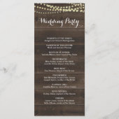 Hochzeitsmesse / Zeremonie Programm Fan | Rustikal (Rückseite)