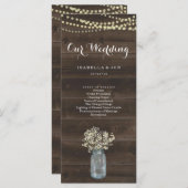 Hochzeitsmesse / Zeremonie Programm Fan | Rustikal (Vorne/Hinten)