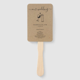 Hochzeitsmesse / Zeremonie Programm Fan - Wein & B Fächer