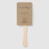 Hochzeitsmesse / Zeremonie Programm Lüfter - Rusti Fächer (Vorderseite)