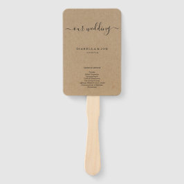 Hochzeitsmesse / Zeremonie Programm Lüfter - Rusti Fächer