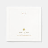 Hochzeitsminimalistisches Empfang Party Serviette (Vorderseite)