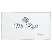 Hochzeitsmitglied Herr Right Mrs. Always Right Nam Kissenbezug (Vorderseite-Links)