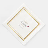 Hochzeitsmonogramm beim weißen Abendessen Serviette (Ecke)