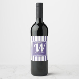 Hochzeitsmonogramm der Verlobung Weinetikett