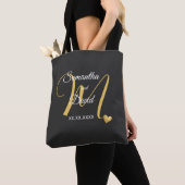 Hochzeitsmonogramm-Design mit Namen und Datum Tasche (Von Nahem)