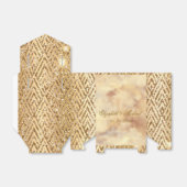 Hochzeitsmonogramm-Imitate - Goldfavorisierungsbox Geschenkschachtel (Ungefaltet)