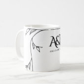Hochzeitsmonogramm Klassischer Kaffeebecher Kaffeetasse (Vorderseite Links)