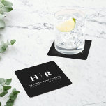 Hochzeitsmonogramm Moderne Braut und Bräutigam Rechteckiger Pappuntersetzer<br><div class="desc">Mit unserem neuen Untersetzer für Hochzeitsmonographie und Groom Square Papier verbinden wir Eleganz und Einfachheit, die Ihren Tag perfekt ergänzen. Mit einem zeitlosen und eleganten Monogramm zeigen diese Untersetzer die Initialen der Braut und des Bräutigams deutlich an und fügen Ihrer Hochzeitsfeier eine persönliche Touch hinzu. Das minimalistische Design sorgt für...</div>