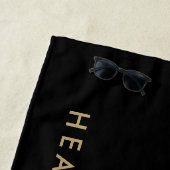 Hochzeitsmonogramm Moderne Braut und Bräutigam Strandtuch (Beispiel)