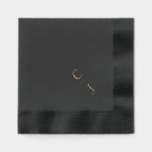 Hochzeitsmonogramm Personalisiert elegant Gold Servietten Mit Folie (Vorderseite)
