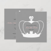 Hochzeitsmonogramm Save-the-Date-Ankündigung Save The Date (Vorne/Hinten)