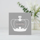 Hochzeitsmonogramm Save-the-Date-Ankündigung Save The Date (Stehend Vorderseite)