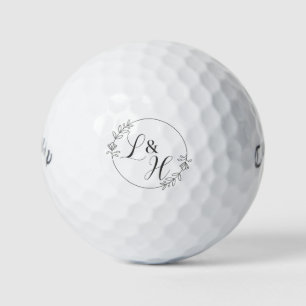 Hochzeitsmonogramm zum Feiern der Liebe - Personal Golfball