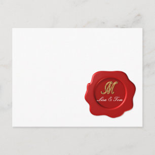Hochzeitsmonogrammsiegel Postkarte