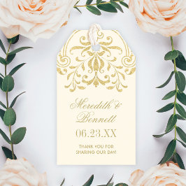 Hochzeitsmonographie für Vintagen Glamour von Elfe Geschenkanhänger