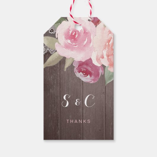 Hochzeitsmonographie Geschenkanhänger (Vorderseite)