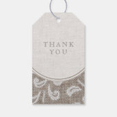 Hochzeitsmonographie und rustikales Hochzeitsprogr Geschenkanhänger (Rückseite)