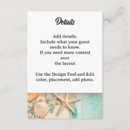 Hochzeitsmuscheln am Strand 2 Begleitkarte
