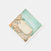 Hochzeitsmuscheln am Strand 2 Serviette (Ecke)