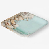 Hochzeitsmuscheln am Strand 3 Pappteller (Gewinkelt)