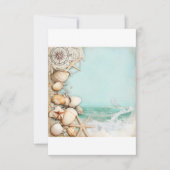 Hochzeitsmuscheln am Strand 3 RSVP Karte (Vorderseite)