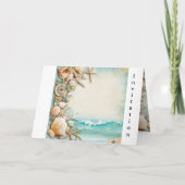 Hochzeitsmuscheln am Strand Einladung (Vorderseite)