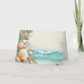 Hochzeitsmuscheln am Strand Einladung (Rückseite)