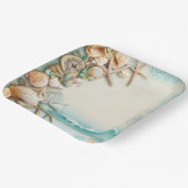 Hochzeitsmuscheln am Strand Pappteller (Gewinkelt)