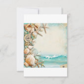 Hochzeitsmuscheln am Strand RSVP Karte (Vorderseite)