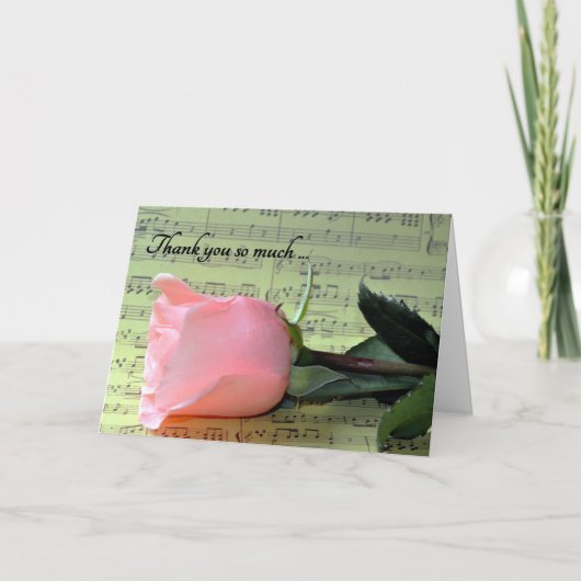 Hochzeitsmusik dank You Card Dankeskarte (Vorderseite)