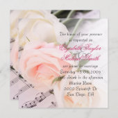 Hochzeitsmusik Light Pink Rose Einladung Hochzeits (Vorne/Hinten)