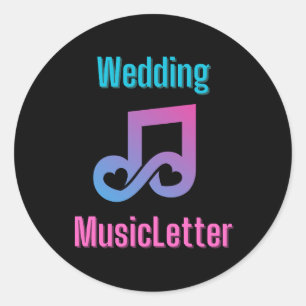 HochzeitsmusikLetter-Logo-Aufkleber Runder Aufkleber