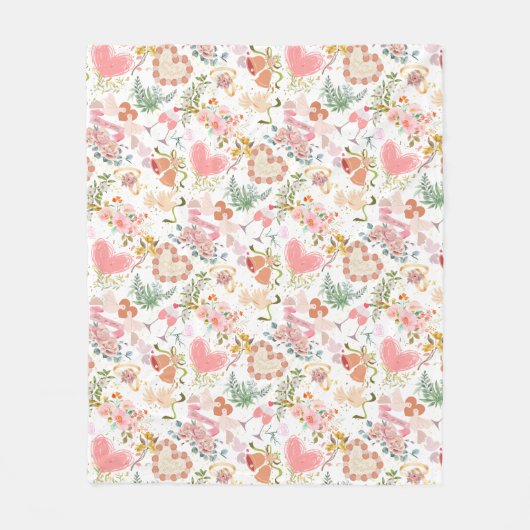 Hochzeitsmuster Fleecedecke (Vorderseite)