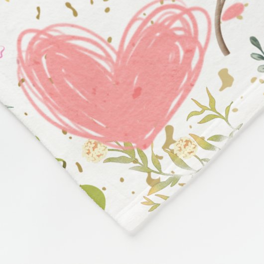 Hochzeitsmuster Fleecedecke (Ecke)