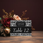 Hochzeitsmuster für Tischnummer-Zeichen Postkarte