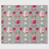 Hochzeitsmuster Geschenkpapier (Flach)