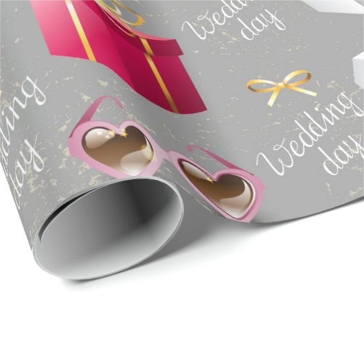Hochzeitsmuster Geschenkpapier (Rolleneckpunkt)