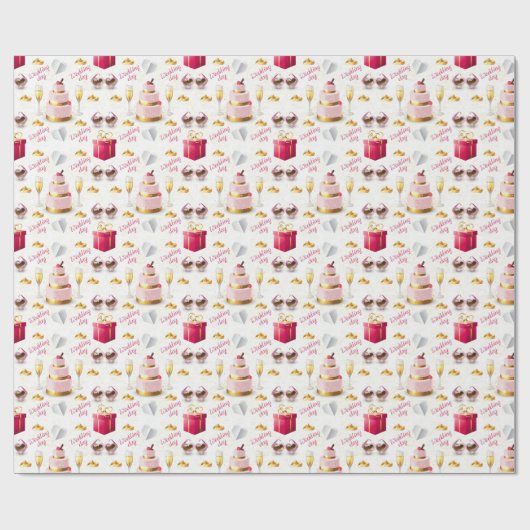 Hochzeitsmuster Geschenkpapier (Flach)
