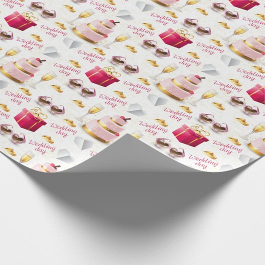 Hochzeitsmuster Geschenkpapier (Ecke)