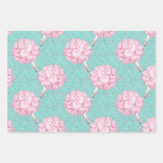 Hochzeitsmuster Geschenkpapier Set (Vorderseite 3)