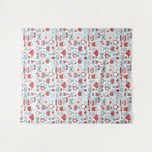 Hochzeitsmuster Wandteppich (Vorderseite (Horizontal))