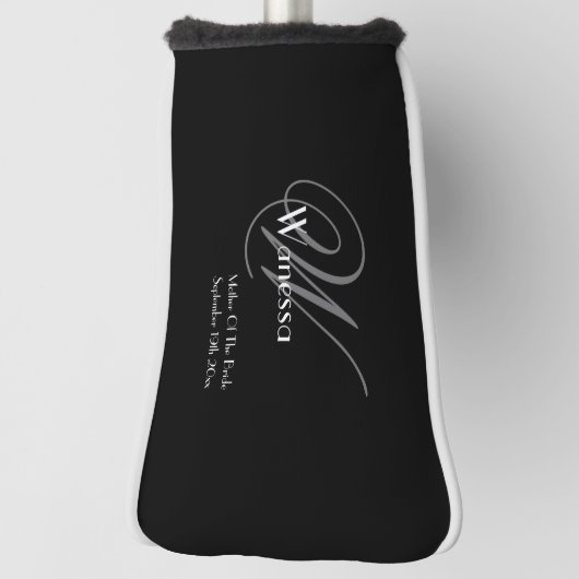 Hochzeitsmutter des Brautgeschenks Moderne Monogra Golf Headcover (Rotieren 90)