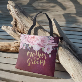 Hochzeitsmutter des Groom Floral Burgund Rot Tasche