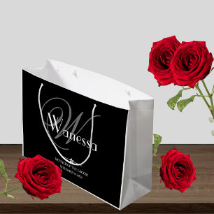 Hochzeitsmutter des großartigen Monogramm-Chic Große Geschenktüte